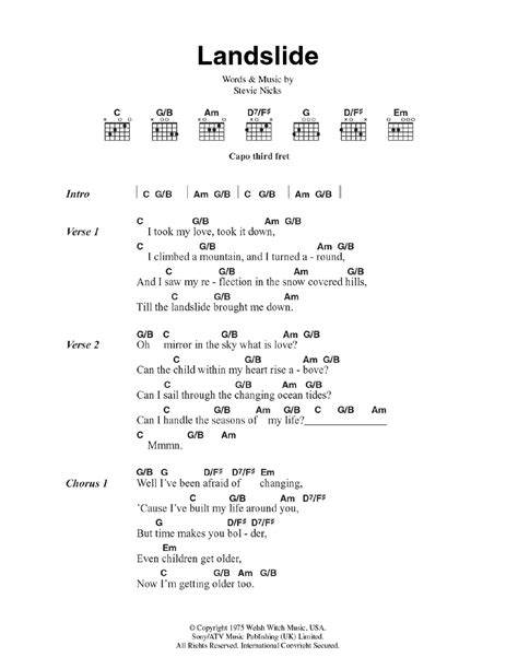 landslide tabs and lyrics